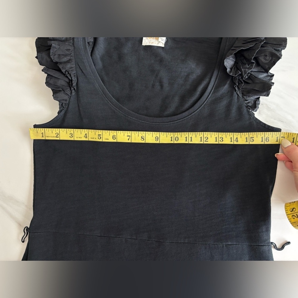 Nation Los Angeles Everleigh Frilly Dress in Jet Black size M - Picture 8 of 16